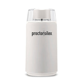 Proctor Silex Fresh Grind coffee grinder in use grinding beans for a fresh cup