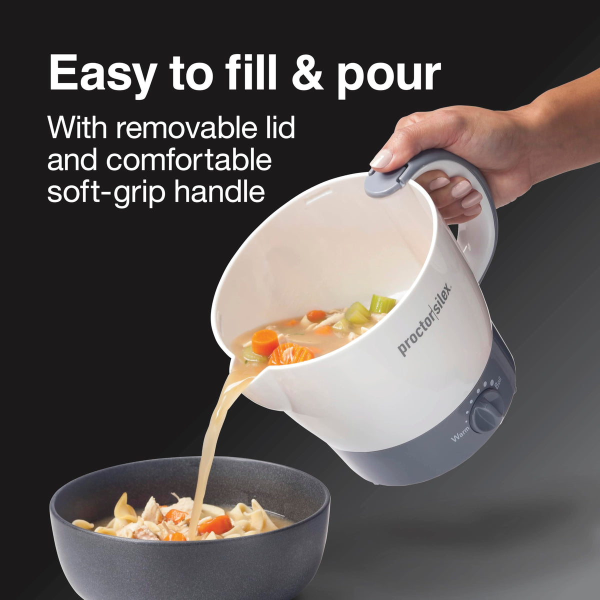 Proctor Silex soft-grip handle for safe pouring