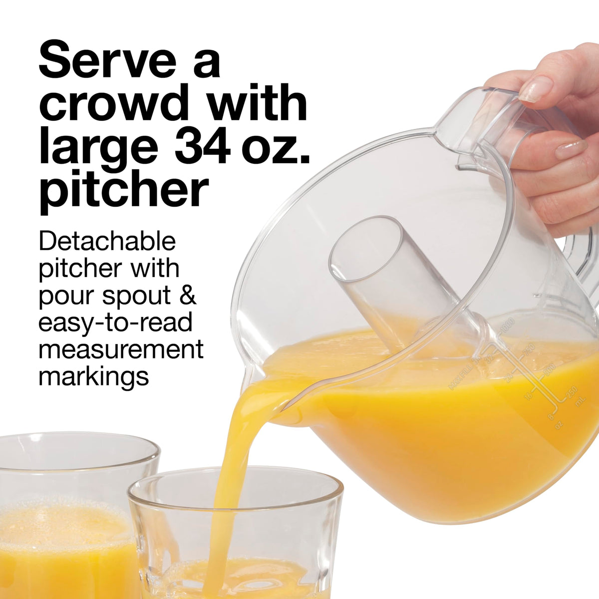 Proctor Silex juicer pulp control dial lets you tailor texture.