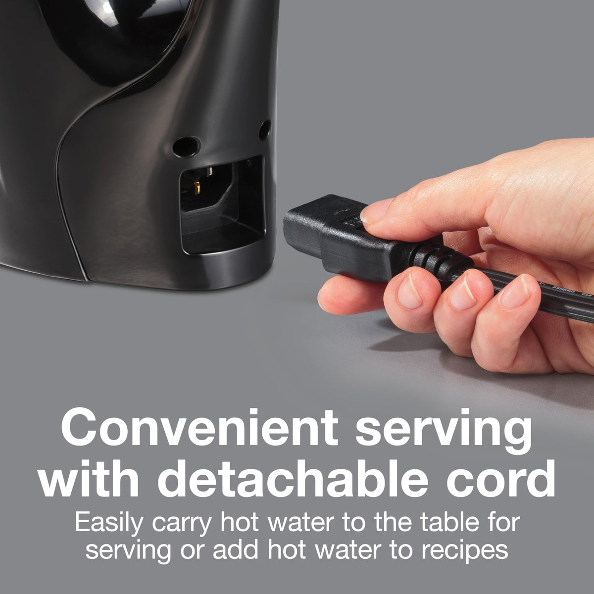 Proctor Silex K2071PS kettle showing boil-dry protection feature for safety.