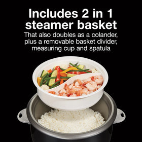 Proctor Silex one-touch controls enable easy rice and grain cooking