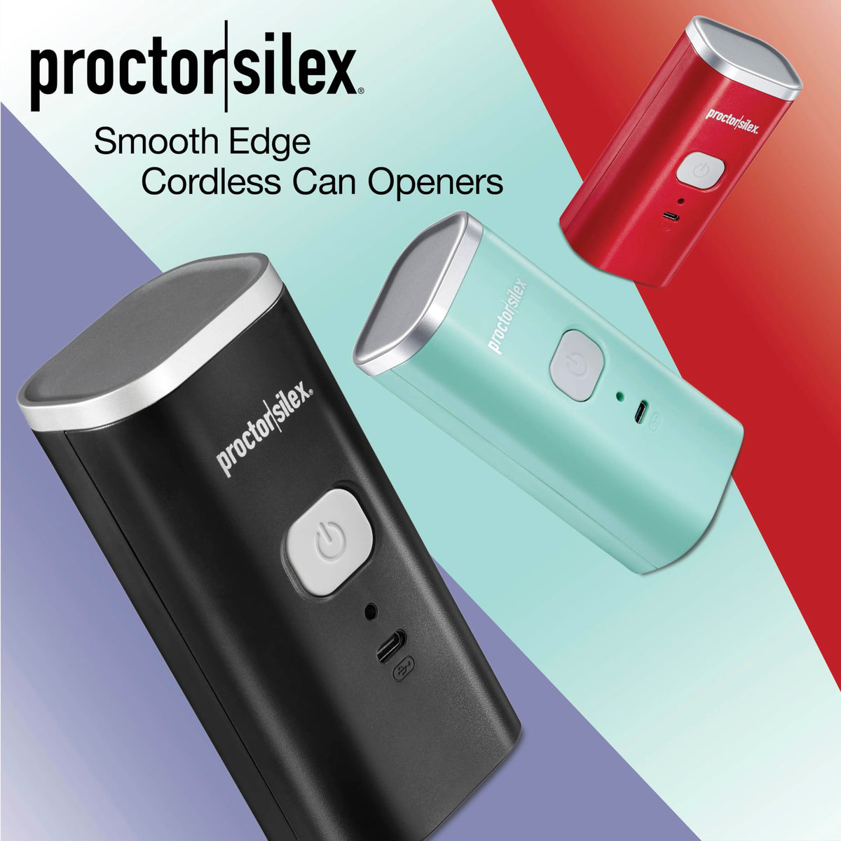 Proctor Silex opens cans of varying sizes with ease.
