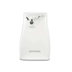 Proctor Silex power electric can opener with compact design for easy countertop use.