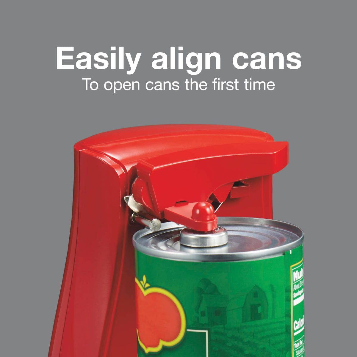 Cans alignment guide helps open cans on first attempt