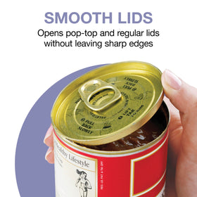 Proctor Silex smooth-edge cut demonstrating safe lid edges after opening.