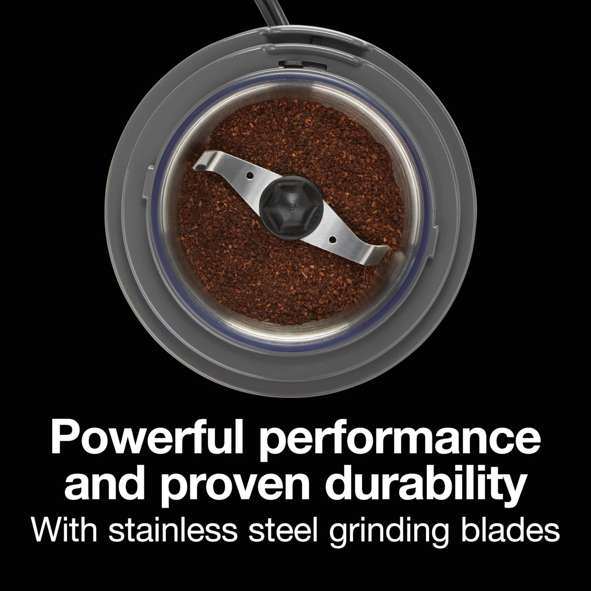 Dishwasher-safe grinding bowl simplifies cleanup after grinding.