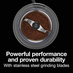 Dishwasher-safe grinding bowl simplifies cleanup after grinding.