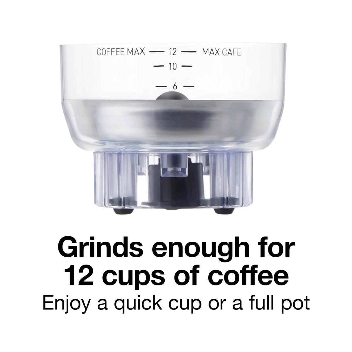 Stainless steel blades deliver durable grinding for coffee and spices.