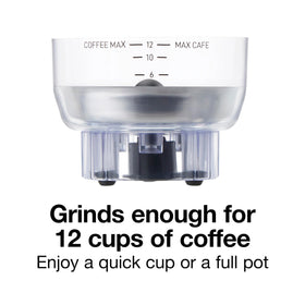 Stainless steel blades deliver durable grinding for coffee and spices.