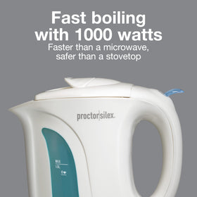 Proctor Silex 1000 watts for fast boiling.