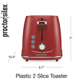 Proctor Silex red design adds a bold kitchen accent.