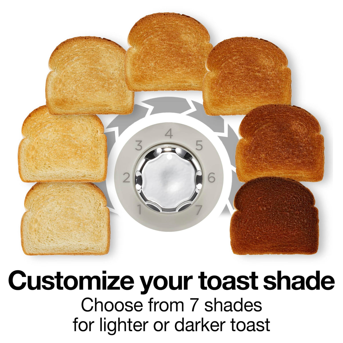 Proctor Silex toaster toast boost lifts smaller breads for easy retrieval.