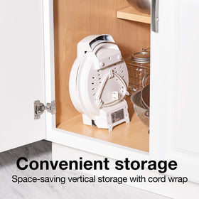 Proctor Silex vertical storage saves counter space when not in use