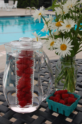 Prodyne Fruit Infusion Pitcher BPA-free acrylic highlighting safe, clear viewing