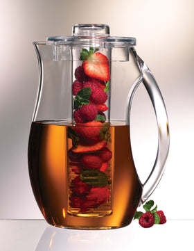 Prodyne Fruit Infusion Pitcher lid secure rod illustrating secure infusion assembly