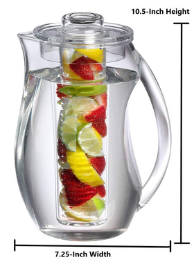 Prodyne Fruit Infusion Pitcher rod-filled-fruit demonstrates natural flavor infusion at home