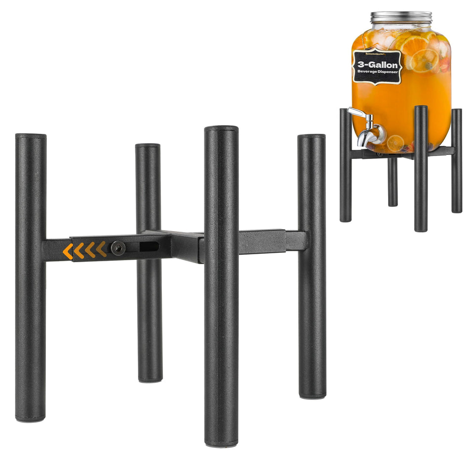 PROERR adjustable dispenser stand shows wide base for stable outdoor use.
