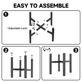 PROERR sturdy base prevents wobble on uneven outdoor party surfaces.
