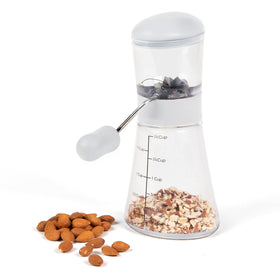 Progressive Nut Chopper domed lid for a comfortable, secure grip