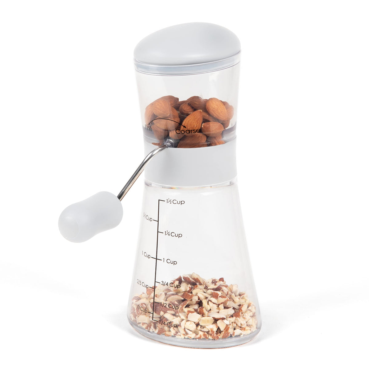 Progressive Nut Chopper non-slip base stays stable on countertops
