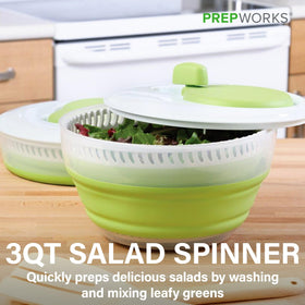 Progressive PrepWorks 3 Qt spinner expanded for washing greens