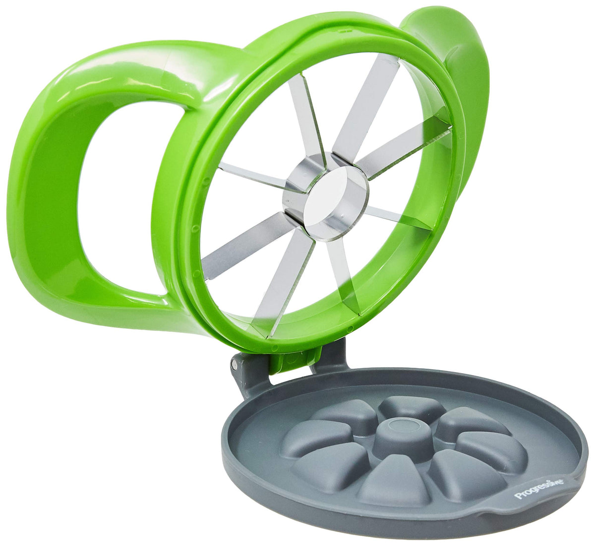 Progressive PrepWorks apple slicer with safety cover protects blades during storage