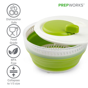 Progressive PrepWorks salad spinner basket used as a colander for quick rinses