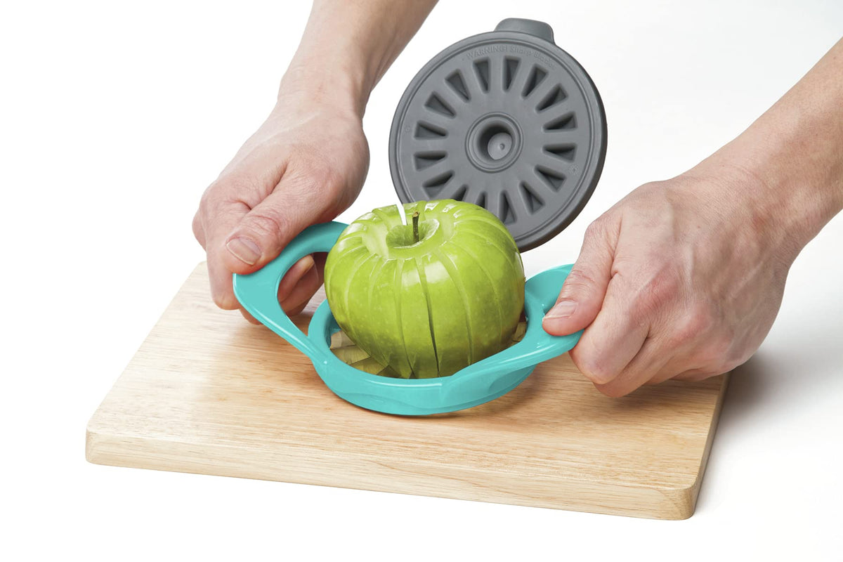 Thin apple slicer in turquoise by PrepWorks for fast core removal