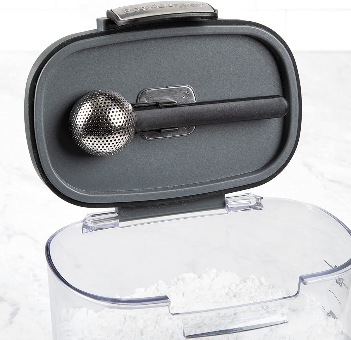 Progressive ProKeeper+ airtight silicone seal highlights long-lasting freshness.
