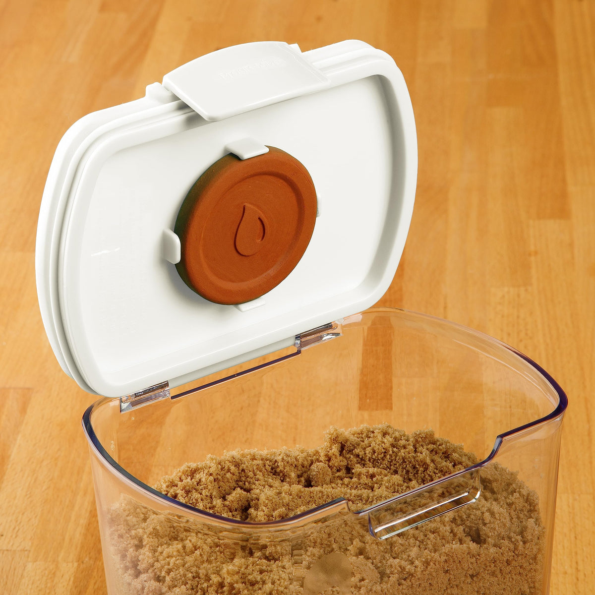 Progressive ProKeeper sugar container with flip spout for easy pouring.