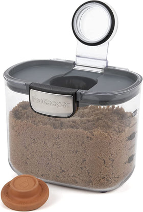 Progressive ProKeeper+ terra cotta disk under lid maintains humidity for brown sugar.