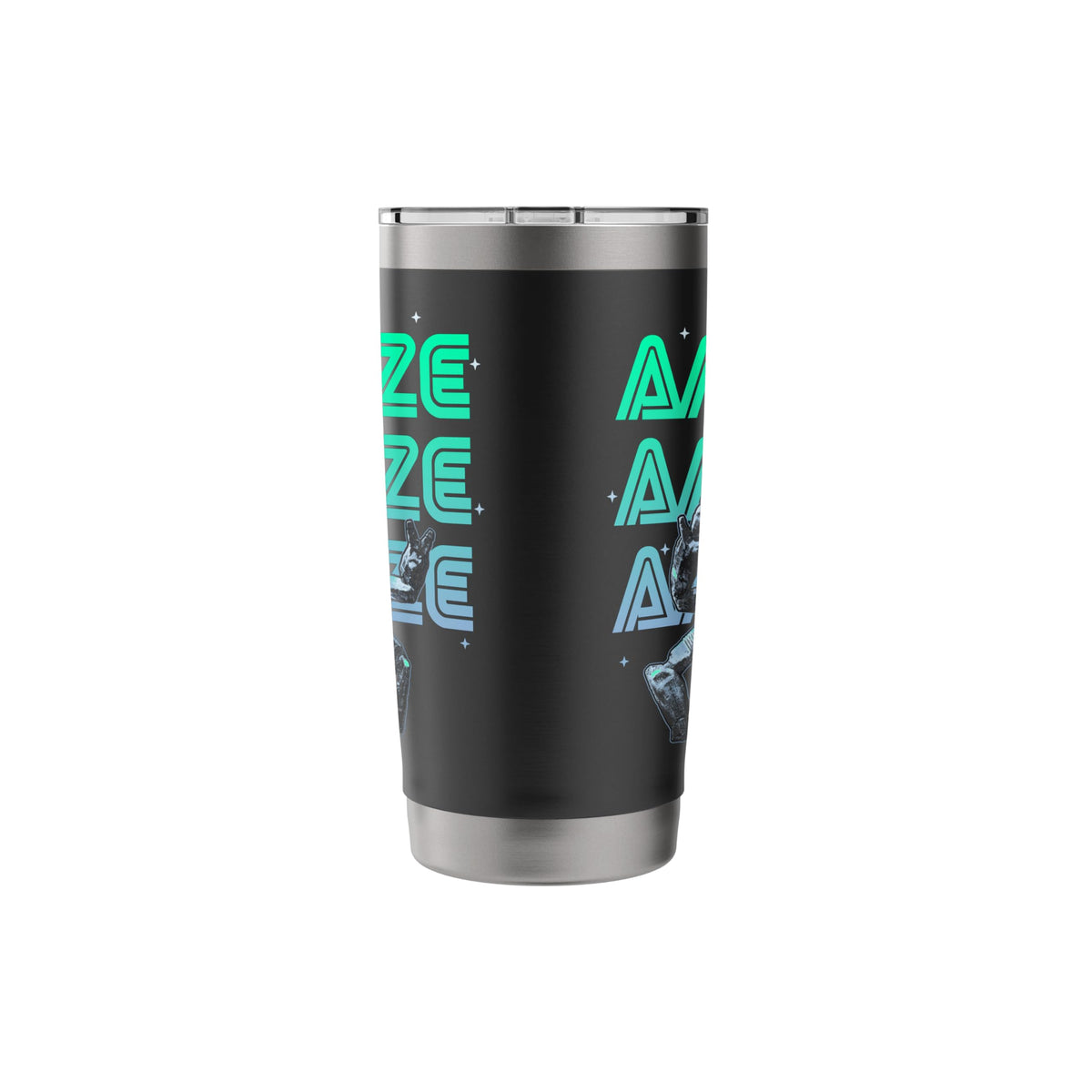 Project Hail Mary tumbler side profile showing sleek stainless body for daily use.