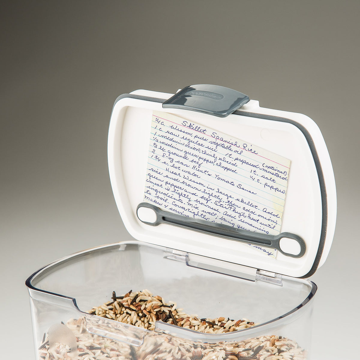 ProKeeper clear grain container with airtight silicone seal preserves freshness