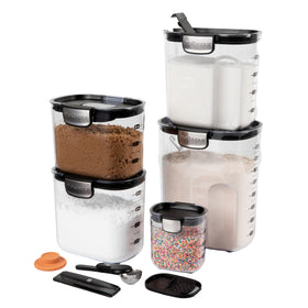 ProKeeper Flour Keeper shows measured, airtight storage for fresh flour and easy baking prep.