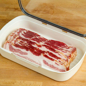 ProKeeper deli container holds up to one pound of sliced bacon for convenient storage