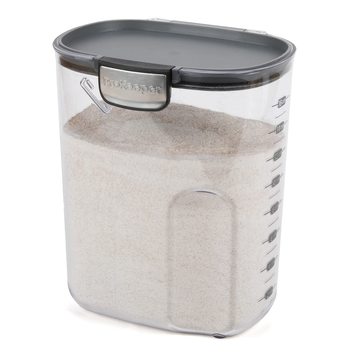 ProKeeper+ flour 4-Quart front view with clear measurement marks for precise baking.