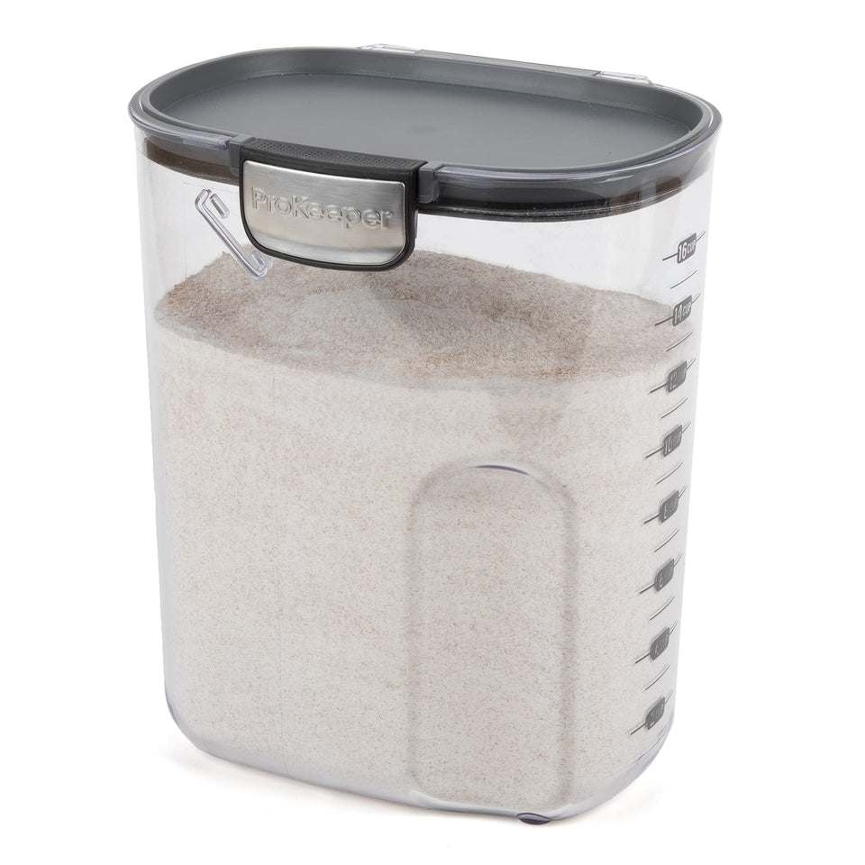 ProKeeper+ flour 4-Quart front view with clear measurement marks for precise baking.