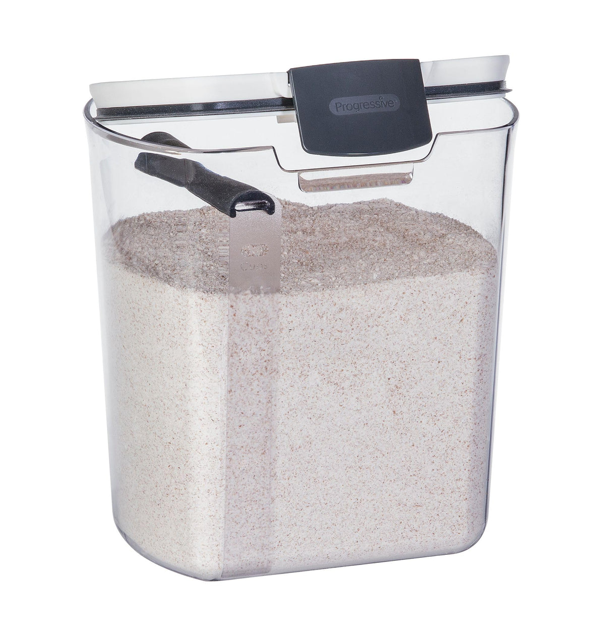 ProKeeper flour storage container in clear view helps quick content checks.