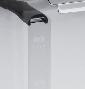 ProKeeper leveling bar facilitates precise, mess-free flour measuring.