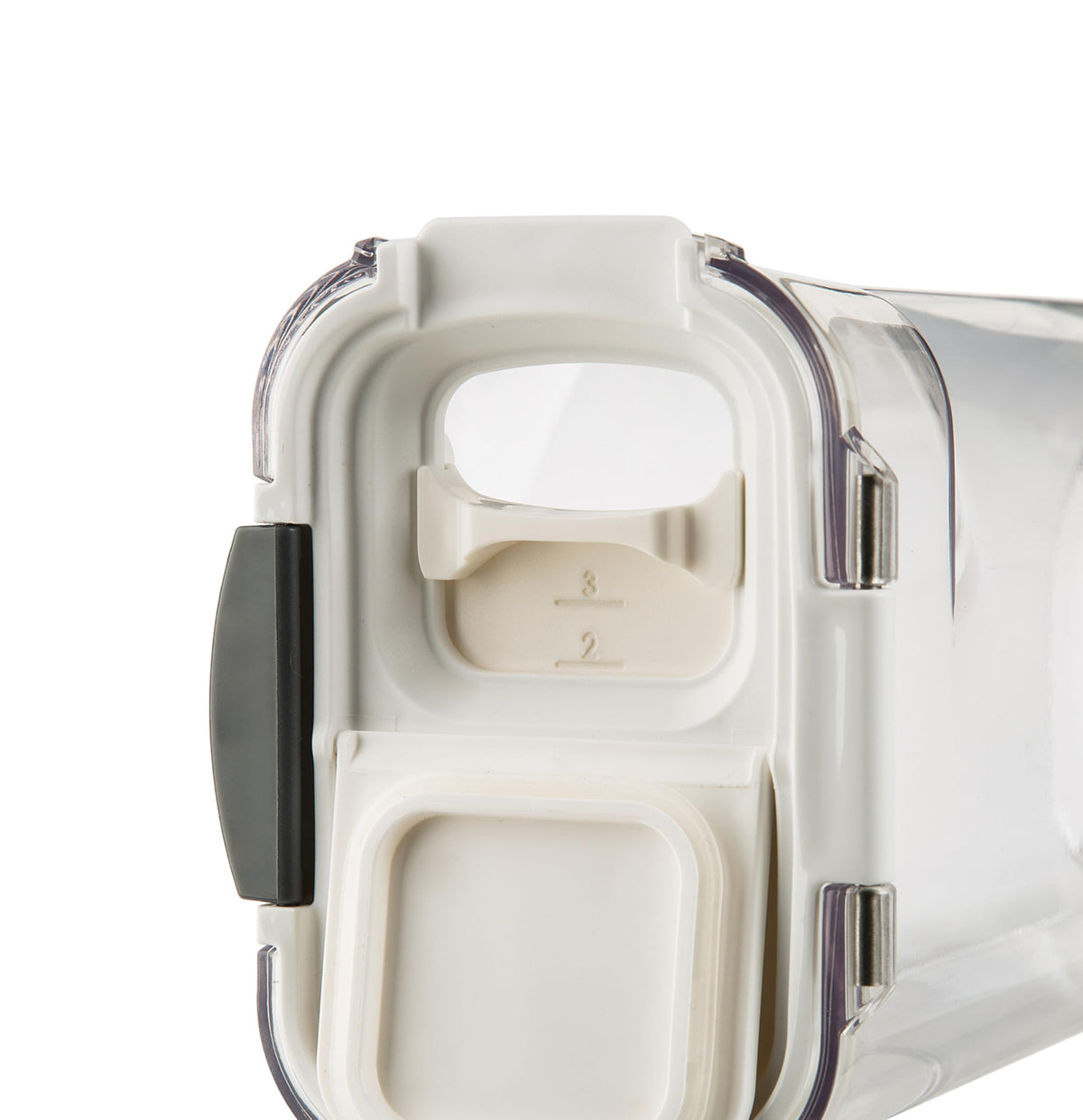 ProKeeper Pasta Keeper hinged lid flips back for easy dishwasher loading