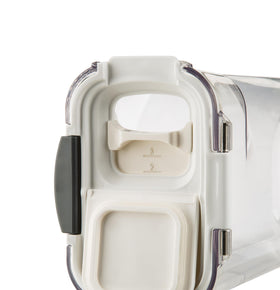 ProKeeper Pasta Keeper hinged lid flips back for easy dishwasher loading