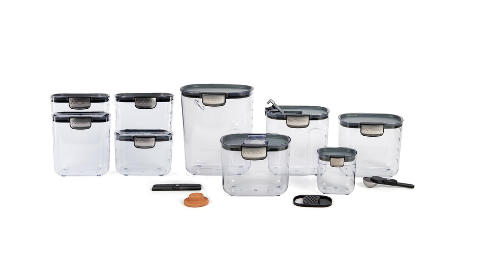 ProKeeper+ baker storage set with airtight containers keeps flour and sugar fresh and organized.