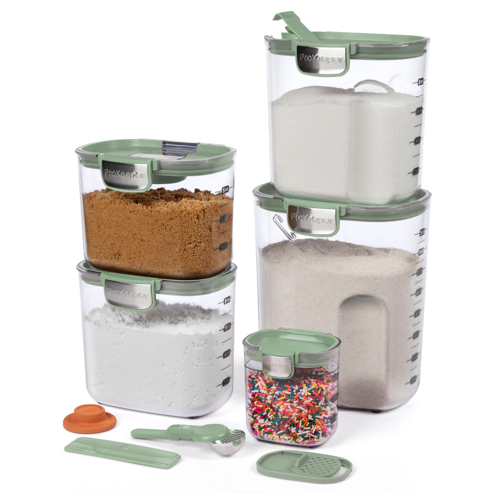 ProKeeper+ Flour Keeper with airtight seal for fresh flour and clutter-free counter storage.
