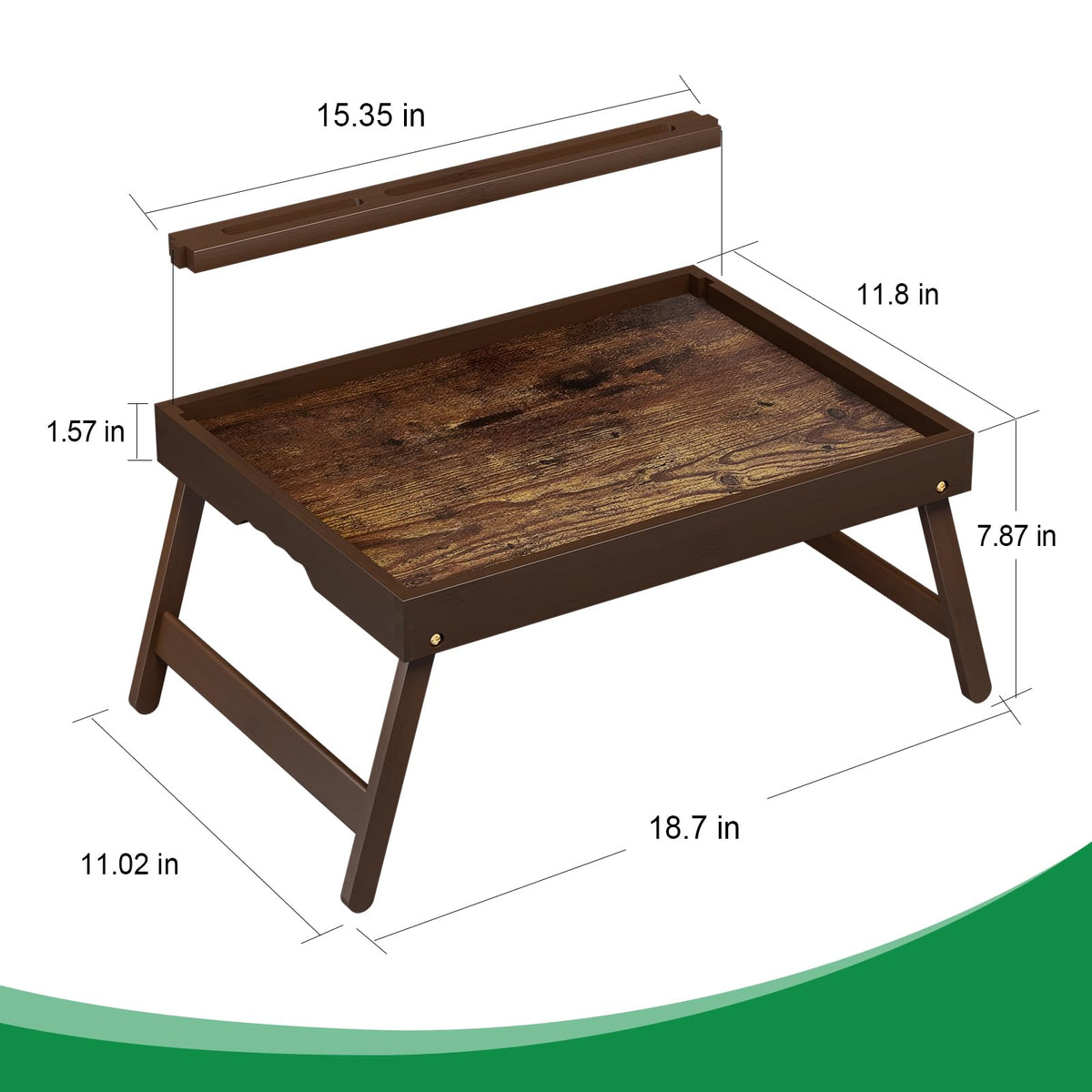 PROMITOP bed tray featuring an ergonomic handle for easy transport between rooms.