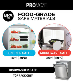 PROMOZE BPA-free, food-grade PP material supports reusable, recycling, and safe handling.