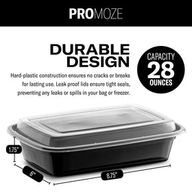 PROMOZE freezer-safe storage box preserves flavor, color, and texture during freezing.