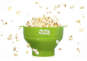 PROPER POPPER microwave setup for fast, even popcorn popping