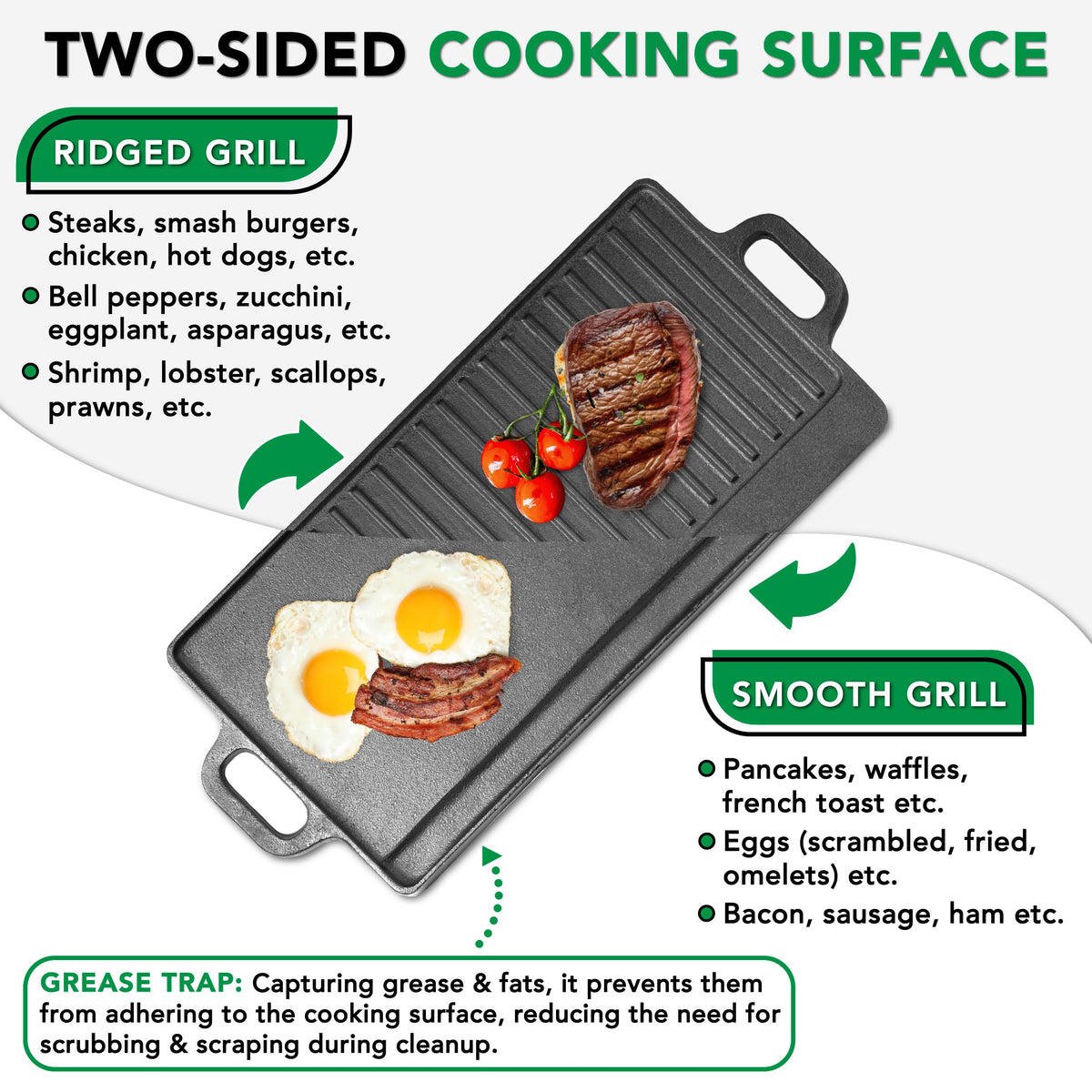 ProSource 2-in-1 griddle camping open-fire for versatile outdoor meals.