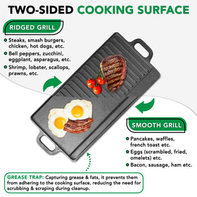 ProSource 2-in-1 griddle camping open-fire for versatile outdoor meals.