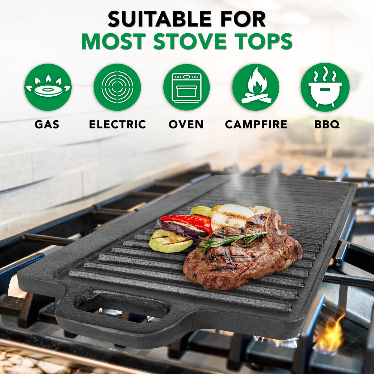ProSource 2-in-1 griddle easy-clean after-use maintenance.